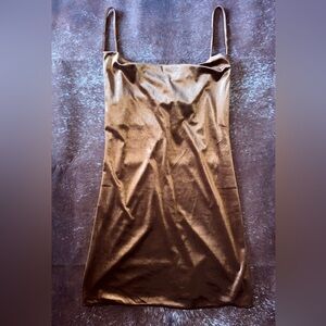 Women’s Burnt Orange Velvet Mini Dress